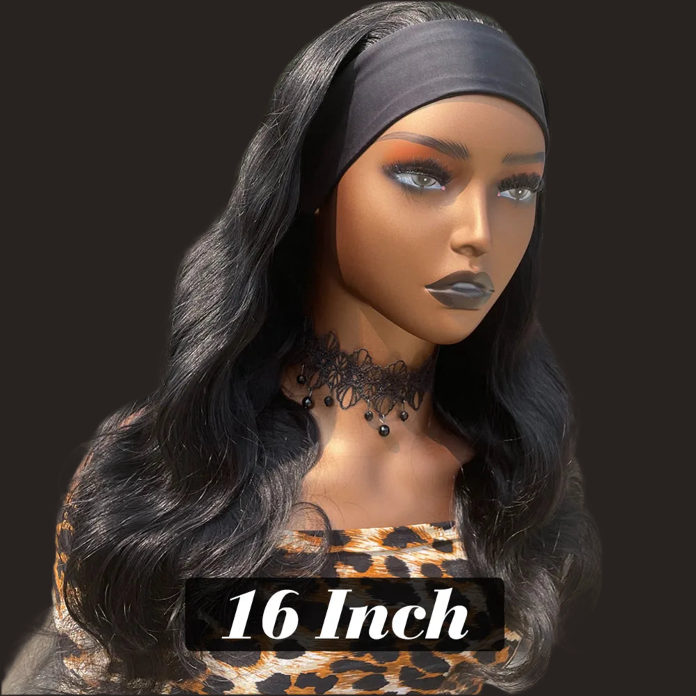Brazilian Body Wave Headband Wig – 100% Virgin Human Hair