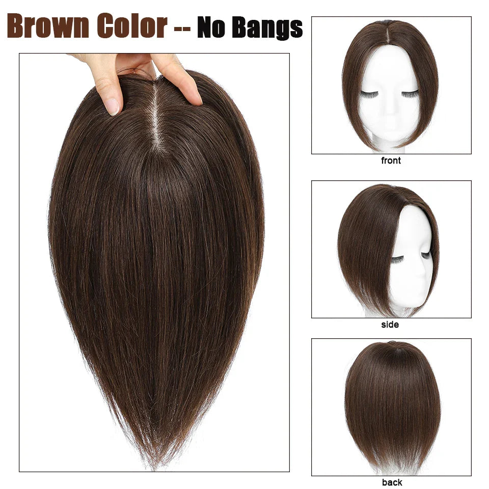 Dazzeal 100% Real Human Hair Toppers for Women-6