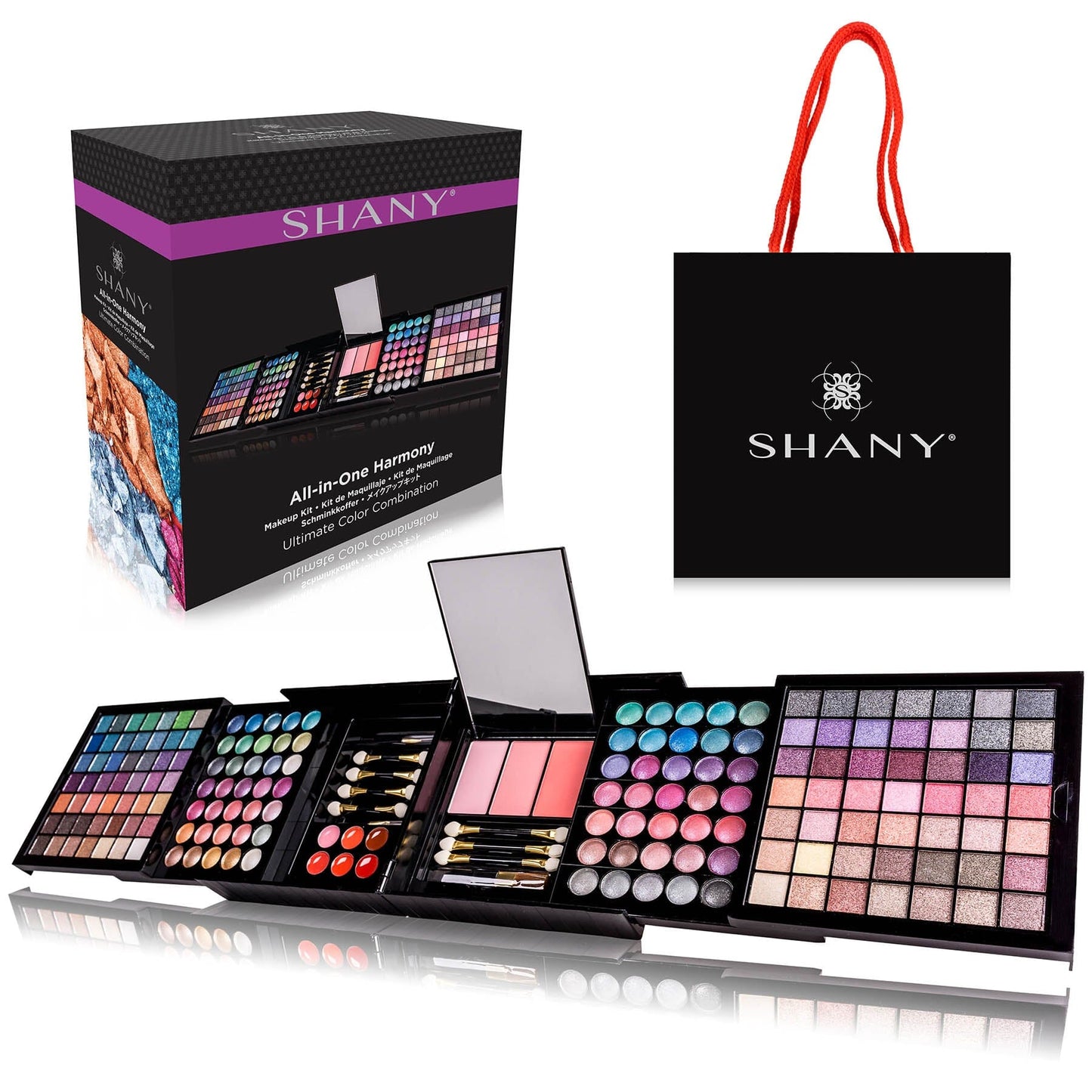 SHANY All In One Harmony Makeup Set - Ultimate Color Combination - Eyeshadows, Blush Powder, Lip-gloss Lipstick , Mini Makeup brushes, Makeup applicators, - HOLIDAY GIFT IDEA - SHOP - MAKEUP SETS - ITEM# SETS-PARENT