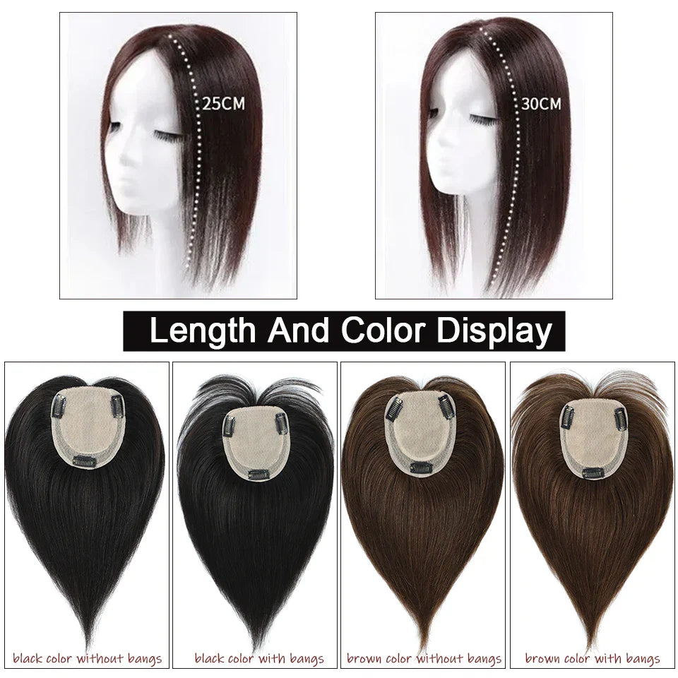 Dazzeal 100% Real Human Hair Toppers for Women-2