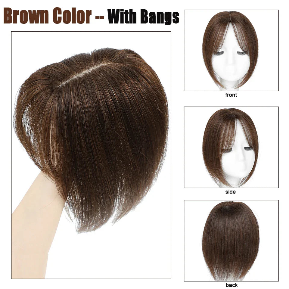 Dazzeal 100% Real Human Hair Toppers for Women-5