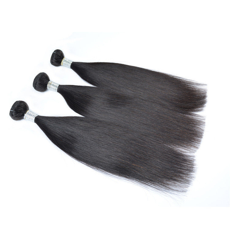 Real Hair Wigs Straight Hair Bundles-1
