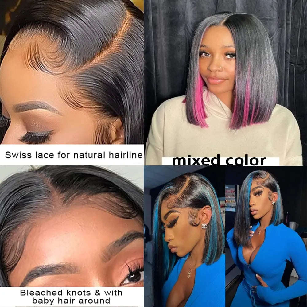 Wear To Go Wig Bob Glueless Wig 13x4 Bob Lace Frontal Wig Short Bob Wig Bone Straight Human Hair Wig Bob Hair Wig Pre Plucked-3