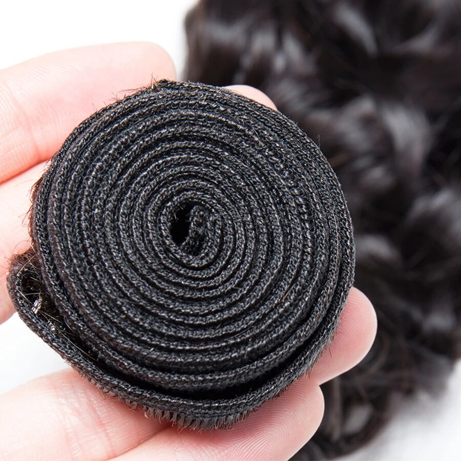NextFace Brazilian Hair 32 34 inch Water Wave Human Hair Bundles Natural Color Water Wave Hair Bundles Thick Hair Weaves-2