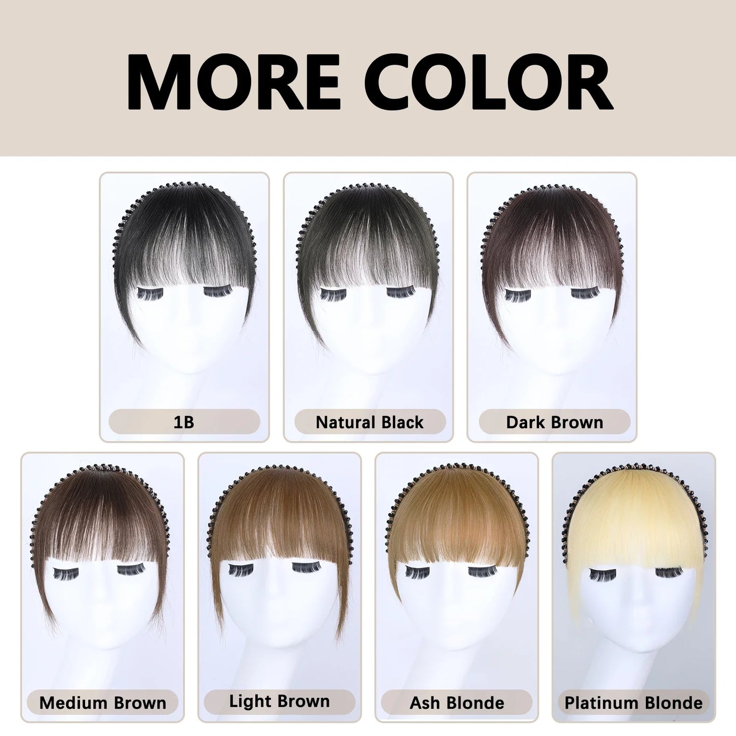 Real Human Hair Short Straight Bangs Extension-4