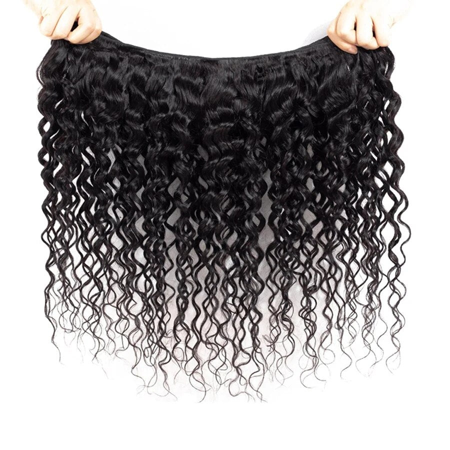 NextFace Brazilian Hair 32 34 inch Water Wave Human Hair Bundles Natural Color Water Wave Hair Bundles Thick Hair Weaves-4