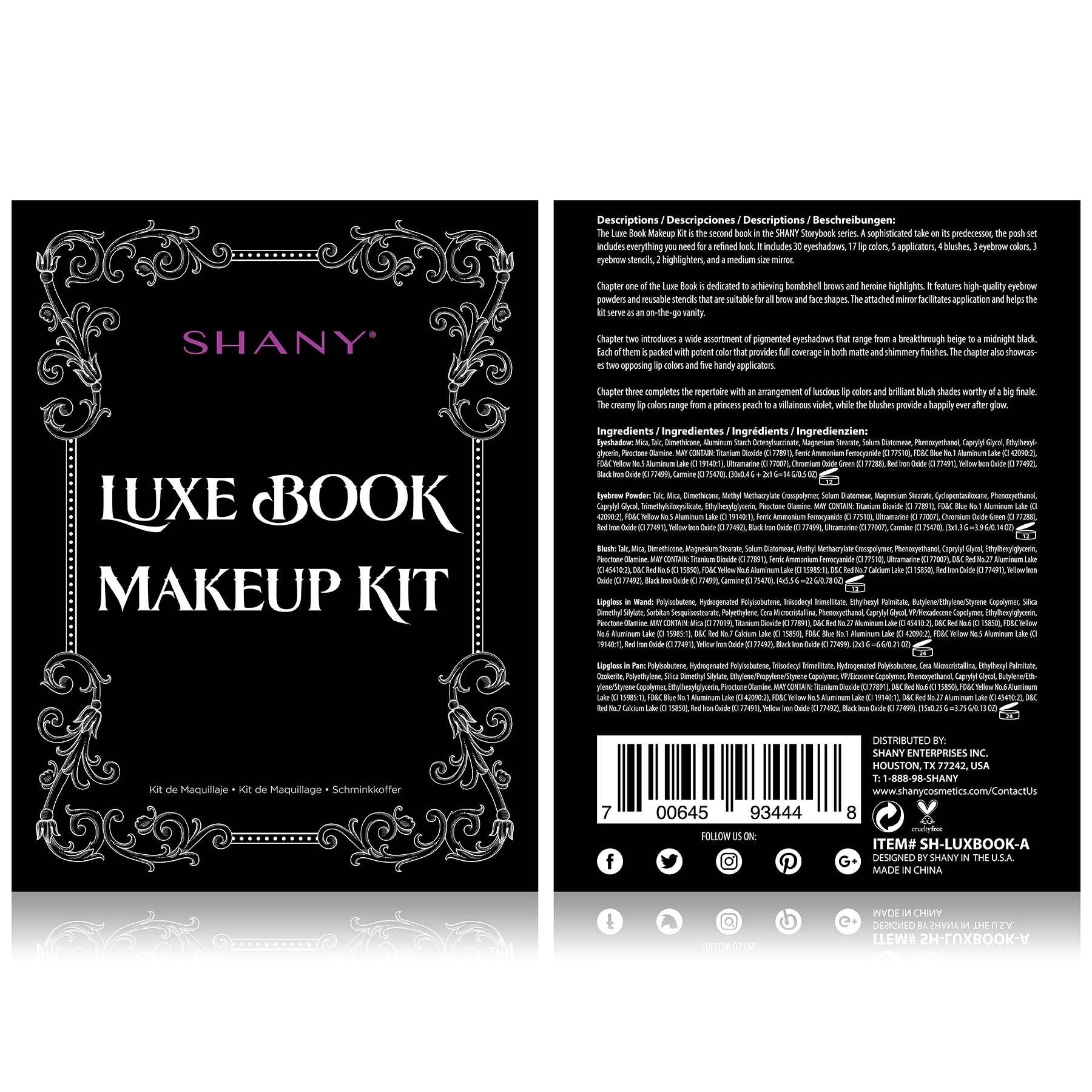 Luxe Book Makeup Set - All In One Travel Cosmetics Palette-2